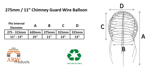 275mm Galvanised Wire Balloon Guard