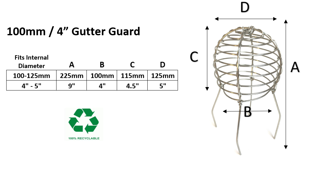 100mm 10 Pack Galvanised Wire Balloon Guard