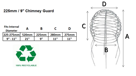 225mm Galvanised Wire Balloon Guard